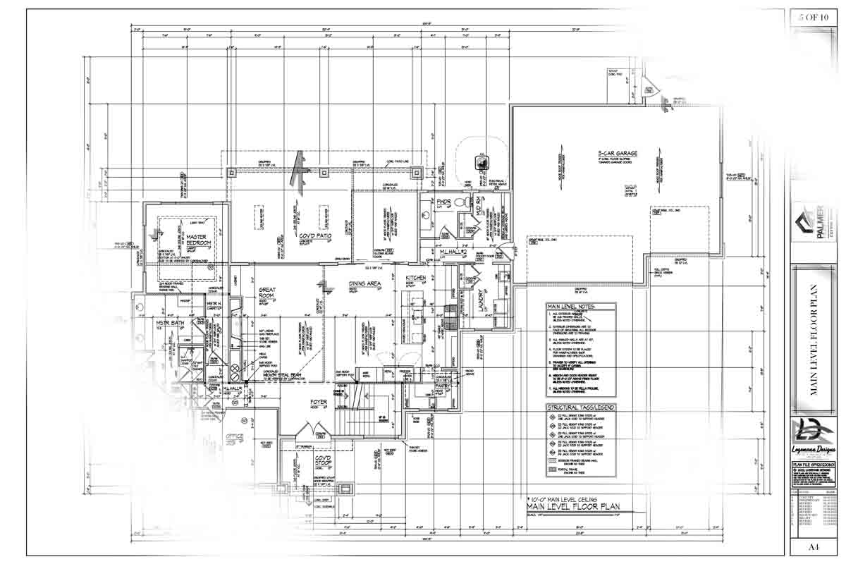 Main Level Ceiling Plan